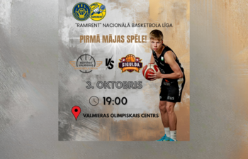 Ramirent Nacionālās basketbola līgas pirmā spēle mājās